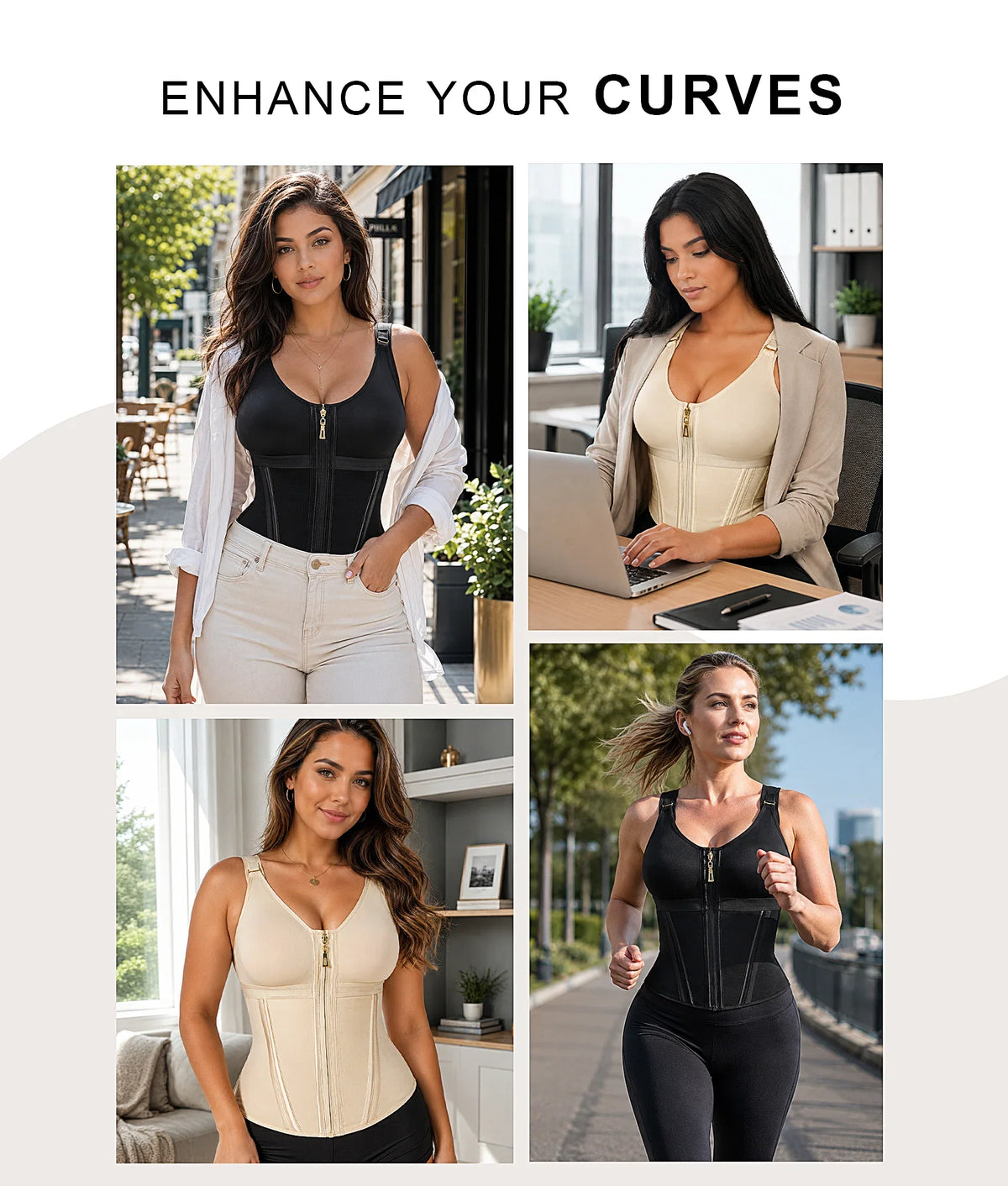 SHAPEDY V-Shape 13-Bone Waist Trainer Top
