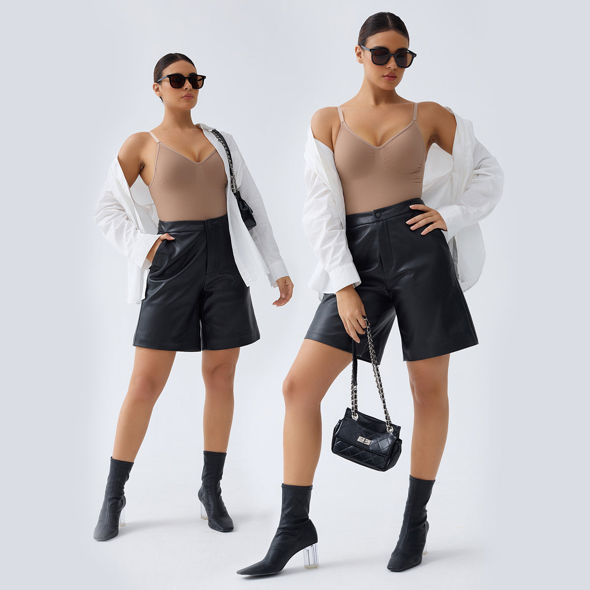 SHAPEDY Briefs Tummy Control Bodysuit with Removable Pads