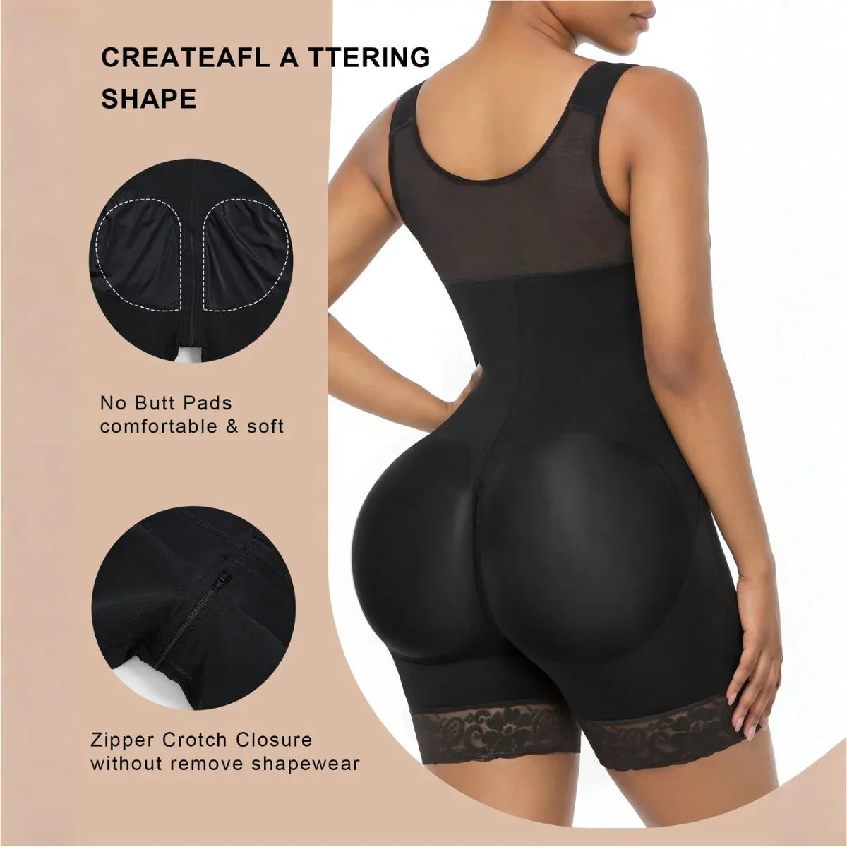 SHAPEDY Postpartum Tummy Control Faja with Zipper Crotch