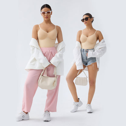 SHAPEDY Briefs Tummy Control Bodysuit with Removable Pads