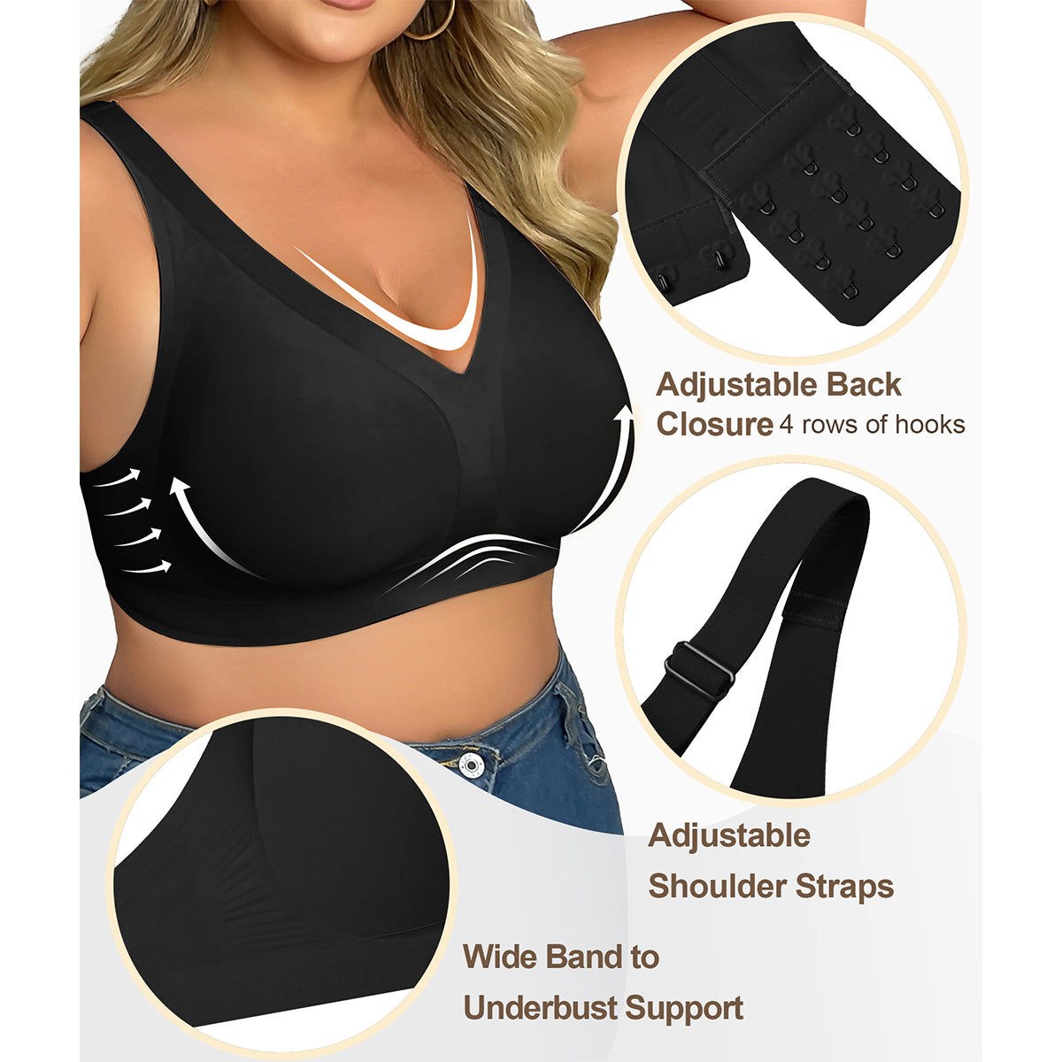 SHAPEDY Deep-V Wireless Everyday Bra
