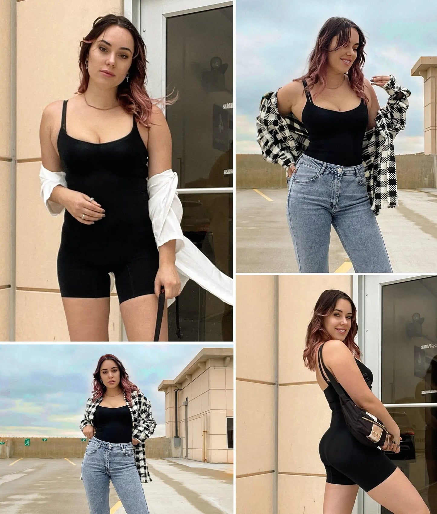 SHAPEDY One-Piece Seamless Core-Sculpting Shorts Bodysuit