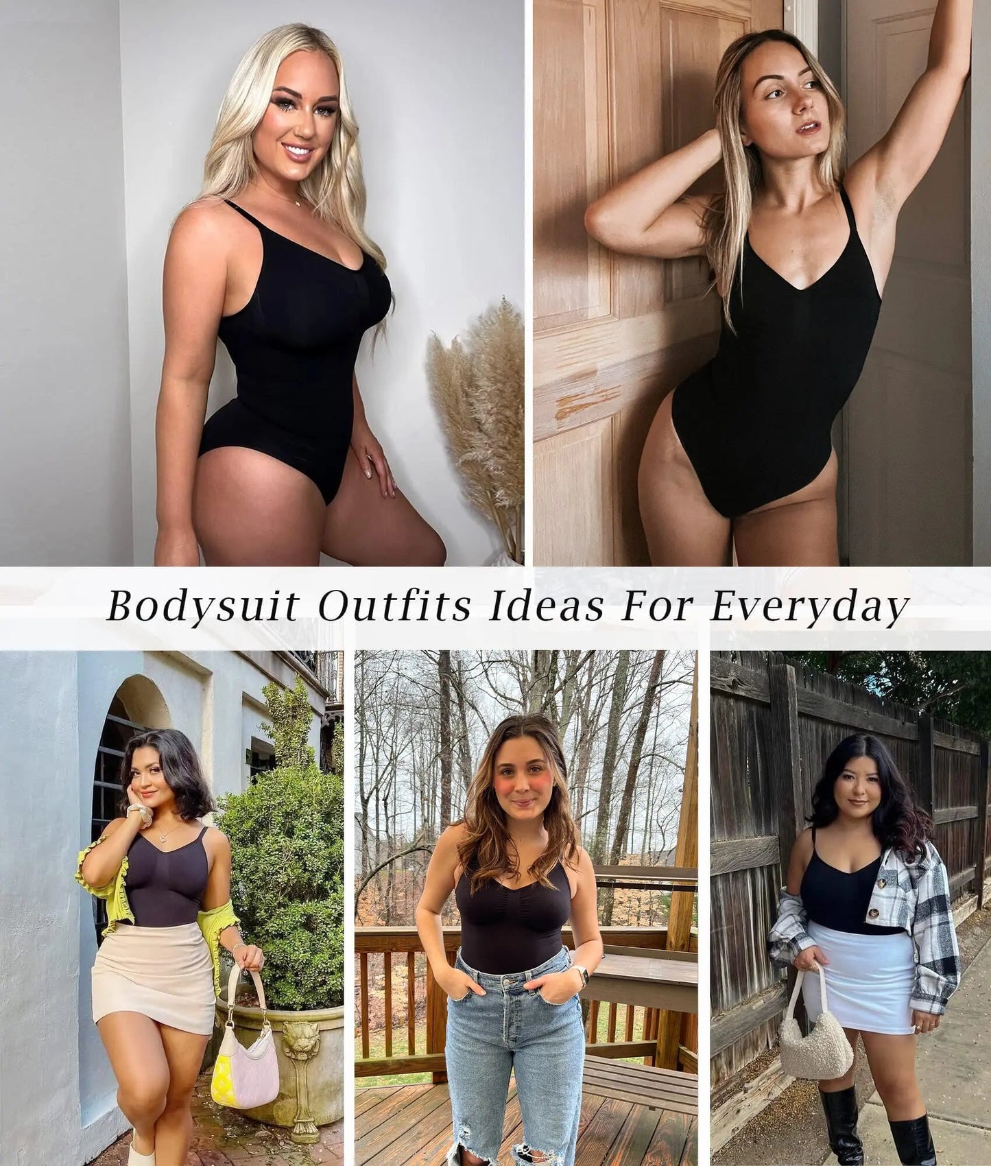 SHAPEDY Seamless Adjustable Straps Tummy Control Brief Bodysuit