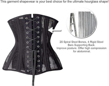 SHAPERX Longline 24-Steel-Bones Heavy Duty Cincher Weight Loss Corset