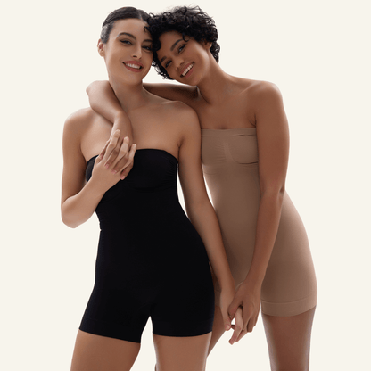 SHAPEDY Seamless Short Bodysuit with Removable Straps