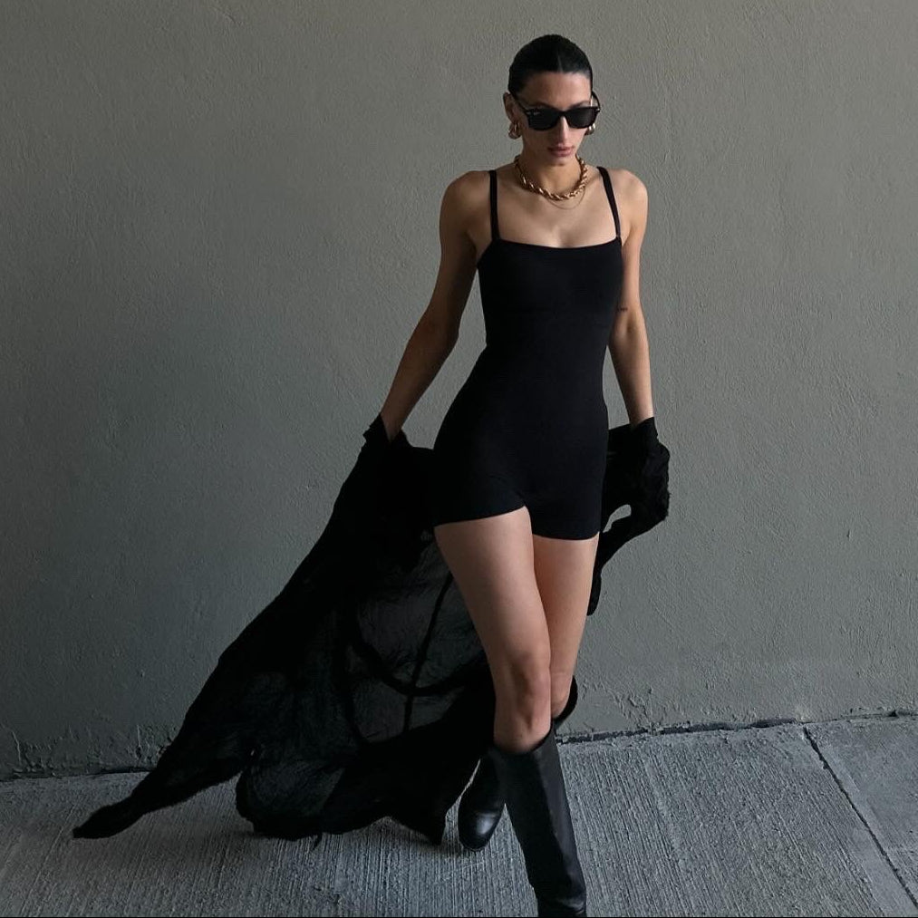 SHAPEDY Seamless Short Bodysuit with Removable Straps
