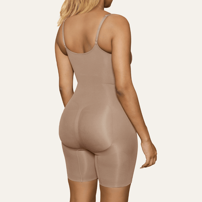 SHAPEDY Seamless Adjustable Straps Tummy Control Shorts Bodysuit
