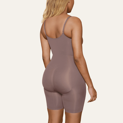 SHAPEDY Seamless Adjustable Straps Tummy Control Shorts Bodysuit