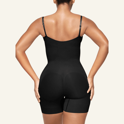 SHAPEDY Seamless Open-Bust Tummy Control Shorts Bodysuit