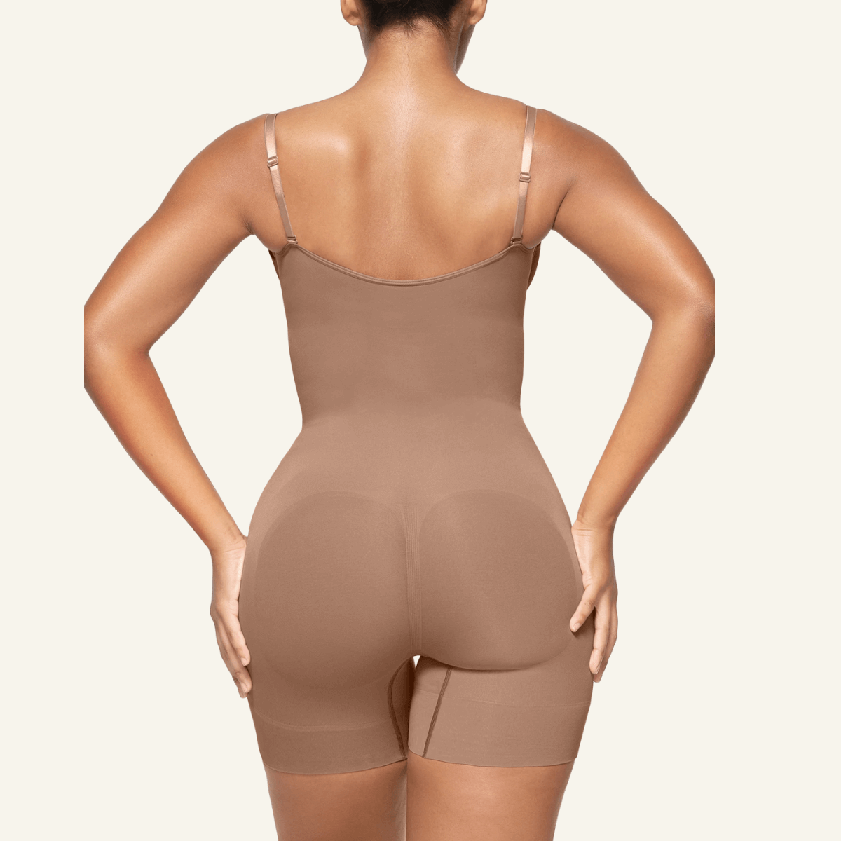SHAPEDY Seamless Open-Bust Tummy Control Shorts Bodysuit