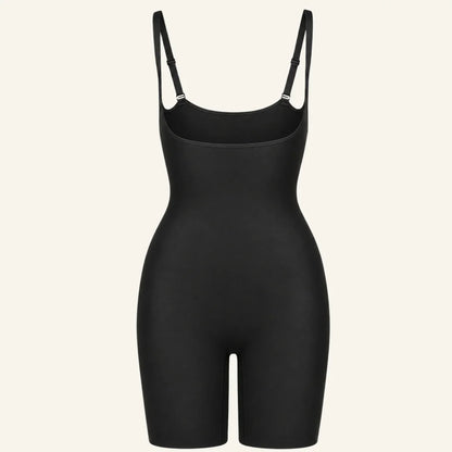 SHAPEDY Seamless Open-Bust Tummy Control Shorts Bodysuit