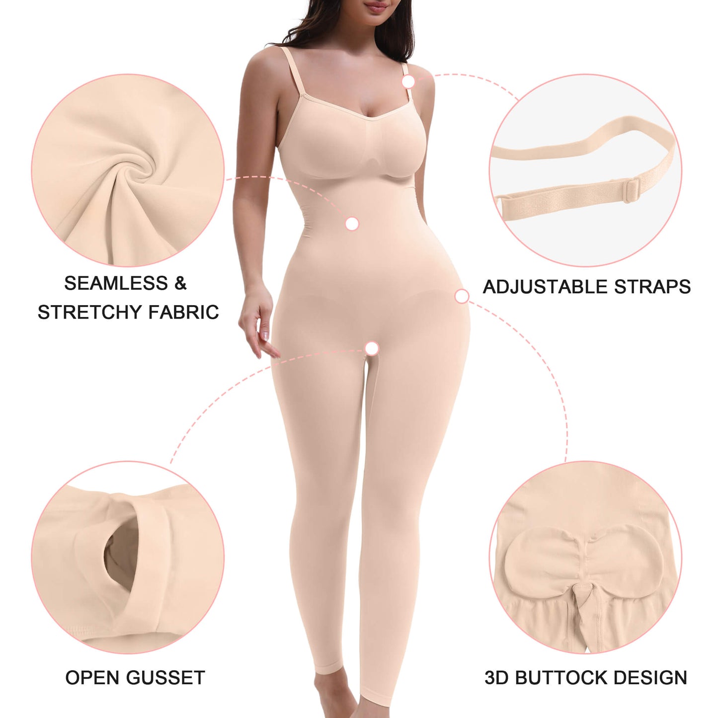 SHAPEDY 3-in-1 Seamless Full Body Compression Legging Bodysuit