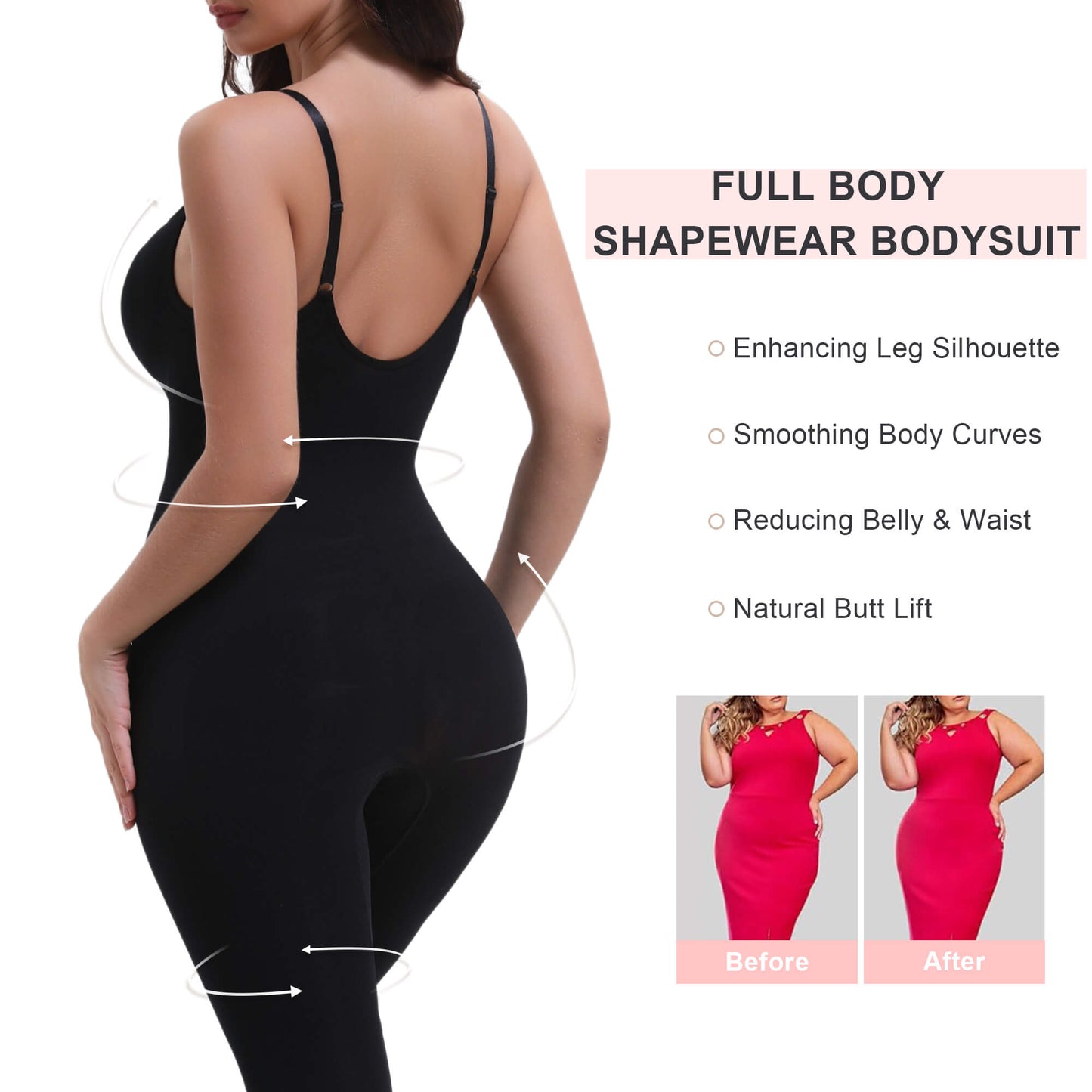 SHAPEDY 3-in-1 Seamless Full Body Compression Legging Bodysuit