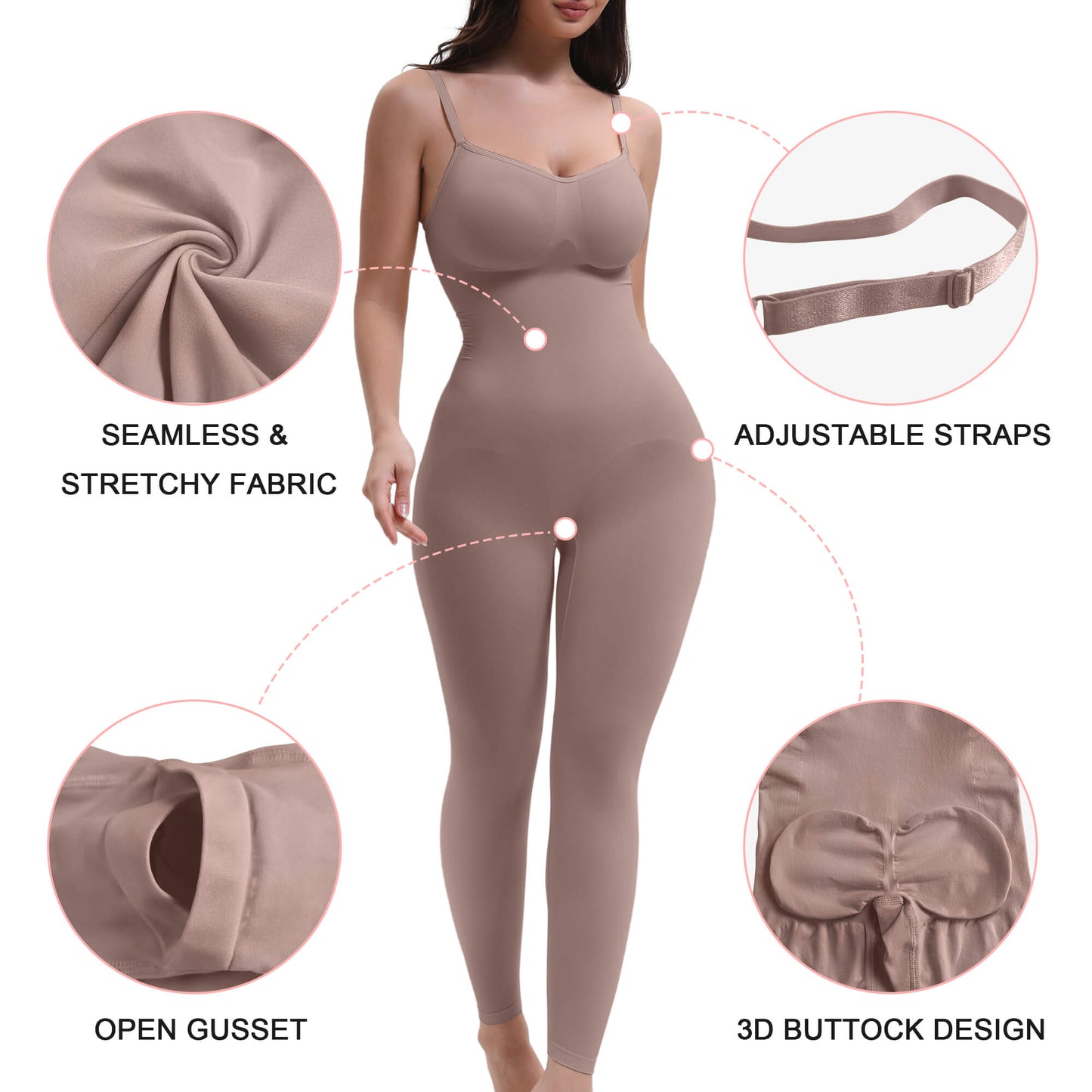 SHAPEDY 3-in-1 Seamless Full Body Compression Legging Bodysuit
