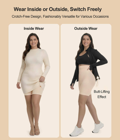 SHAPEDY High-Waisted Zip & Hook Shaper Shorts