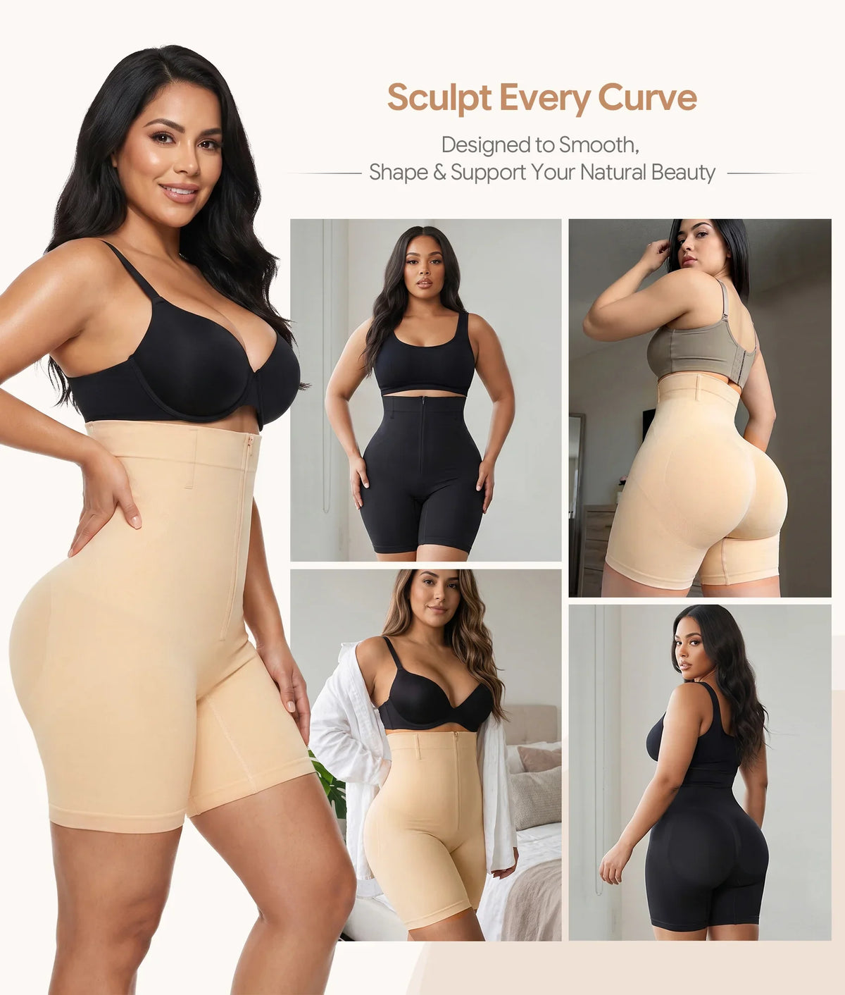 SHAPEDY Upgraded High-Waisted Shaper Shorts - Open Crotch