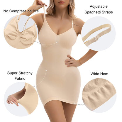 SHAPEDY Seamless Tummy Control Sculpting Slip Dress