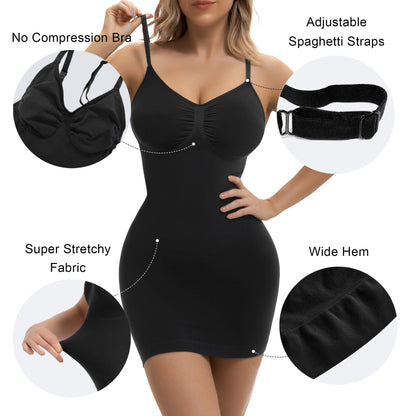 SHAPEDY Seamless Tummy Control Sculpting Slip Dress