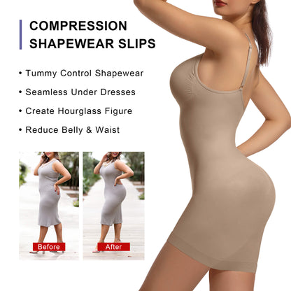 SHAPEDY Seamless Tummy Control Sculpting Slip Dress