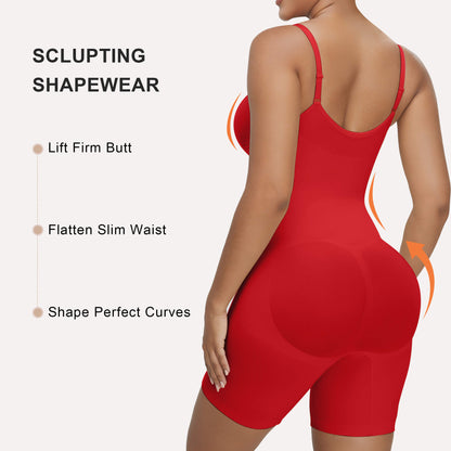 SHAPEDY Zip-Up Tummy Control Short Bodysuit