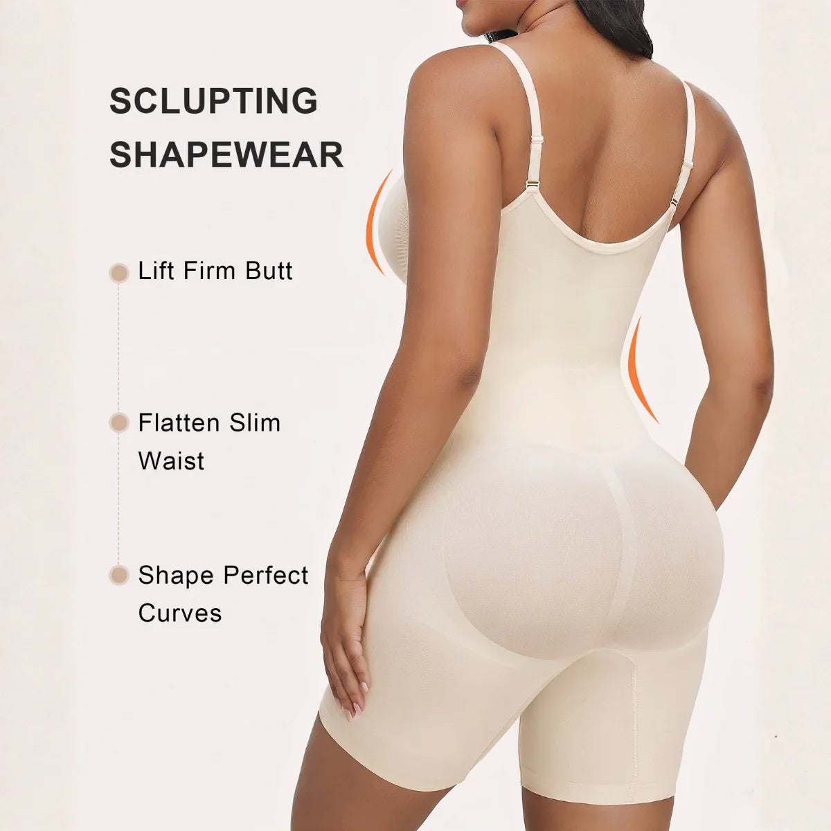 SHAPEDY Zip-Up Tummy Control Short Bodysuit