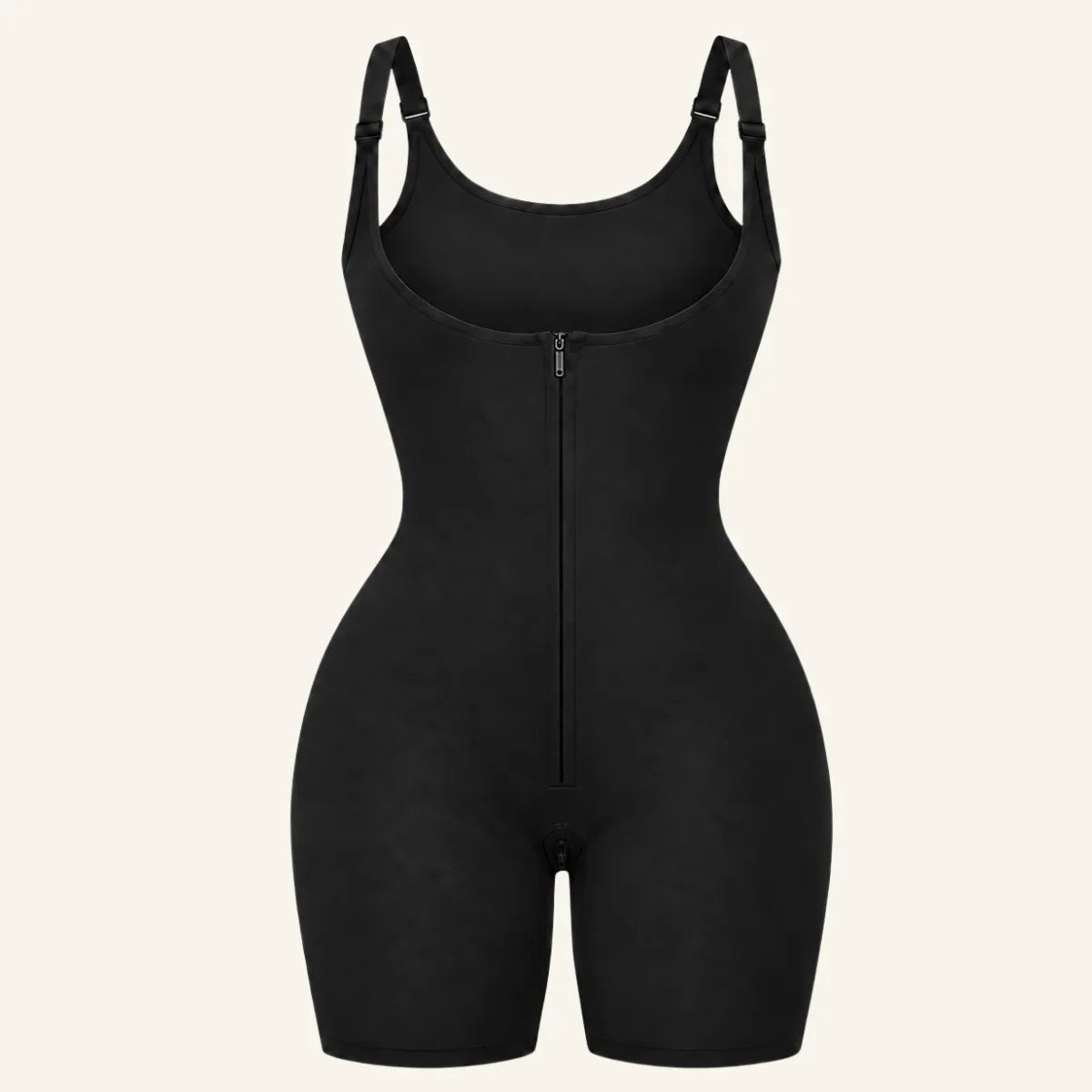 SHAPEDY High-Compression X-Panel Open-Bust Zip Bodysuit