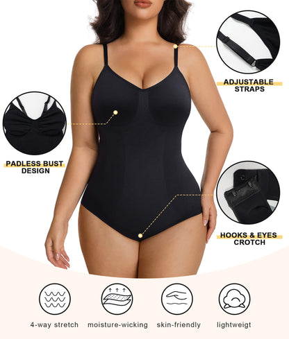 SHAPEDY Seamless Bonded Tummy Control Bodysuit