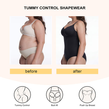 SHAPEDY Seamless Bonded Tummy Control Bodysuit