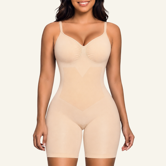 SHAPEDY Contour X-Panel Wireless-Bust Mid-Thigh Bodysuit