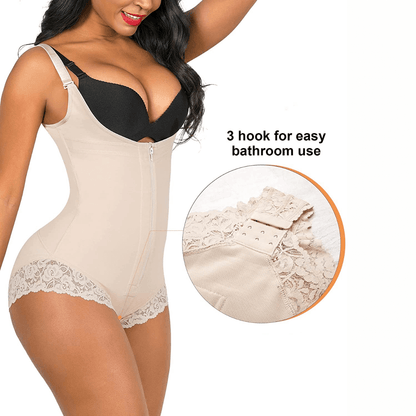 SHAPEDY Colombian Firm Tummy Control Faja with Zip & Hooks
