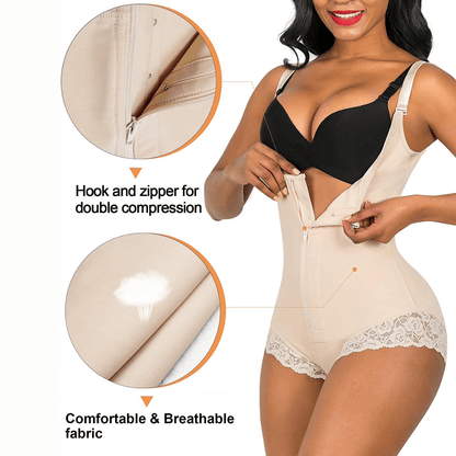 SHAPEDY Colombian Firm Tummy Control Faja with Zip & Hooks