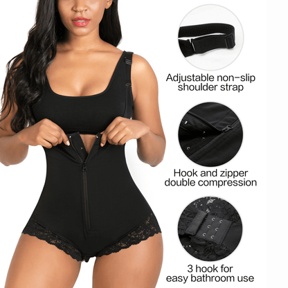 SHAPEDY Colombian Firm Tummy Control Faja with Zip & Hooks