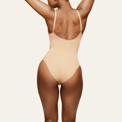 SHAPEDY Seamless Adjustable Straps Tummy Control Brief Bodysuit