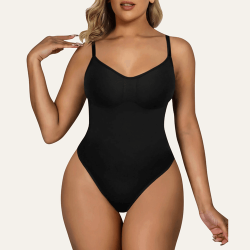 SHAPEDY Seamless Adjustable Straps Tummy Control Brief Bodysuit