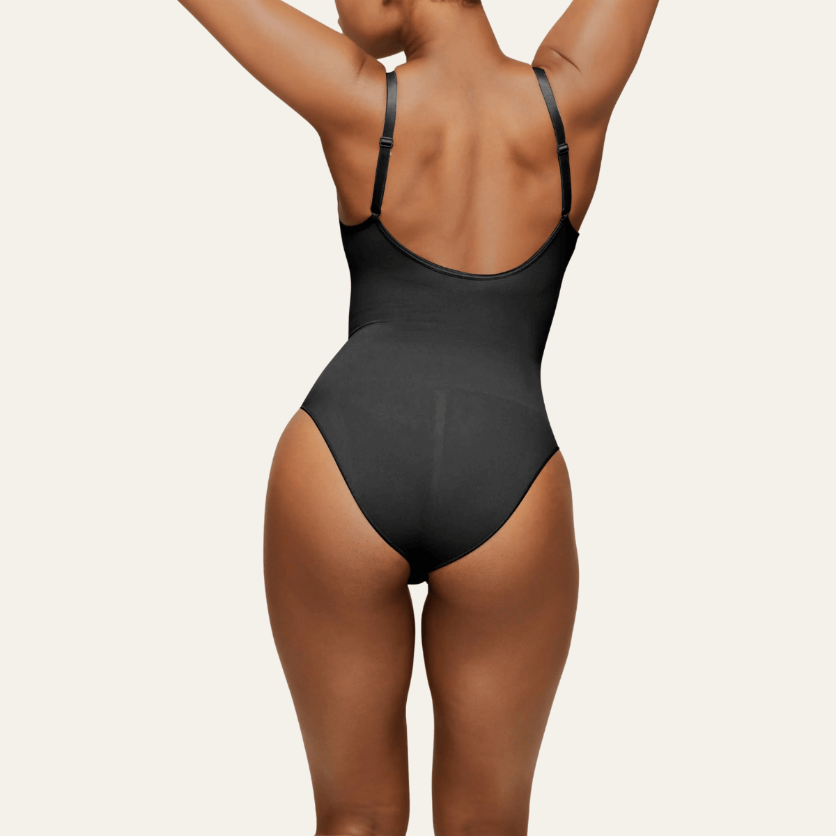 SHAPEDY Seamless Adjustable Straps Tummy Control Brief Bodysuit