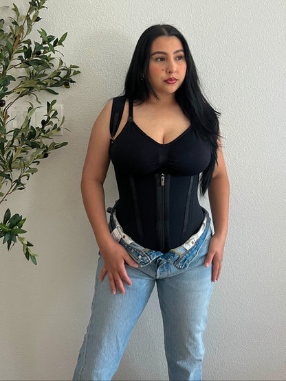 SHAPEDY 15 Flexible Steel Bones Sport Waist Trainer with Shoulder Straps