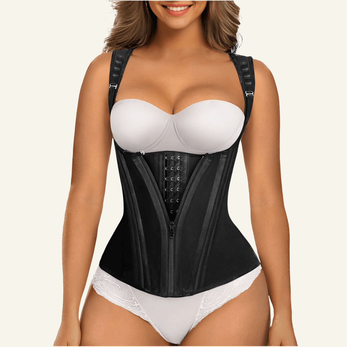 SHAPEDY 15 Flexible Steel Bones Sport Waist Trainer with Shoulder Straps
