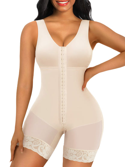 SHAPEDY Full Body Hooked Faja Bodysuit with Zipper Crotch