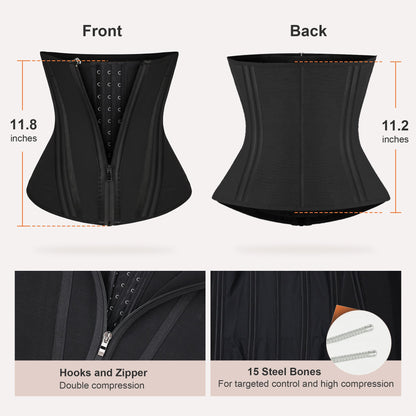 SHAPEDY 15 Steel Bones Waist Trainer for Workout & Hourglass Shaping