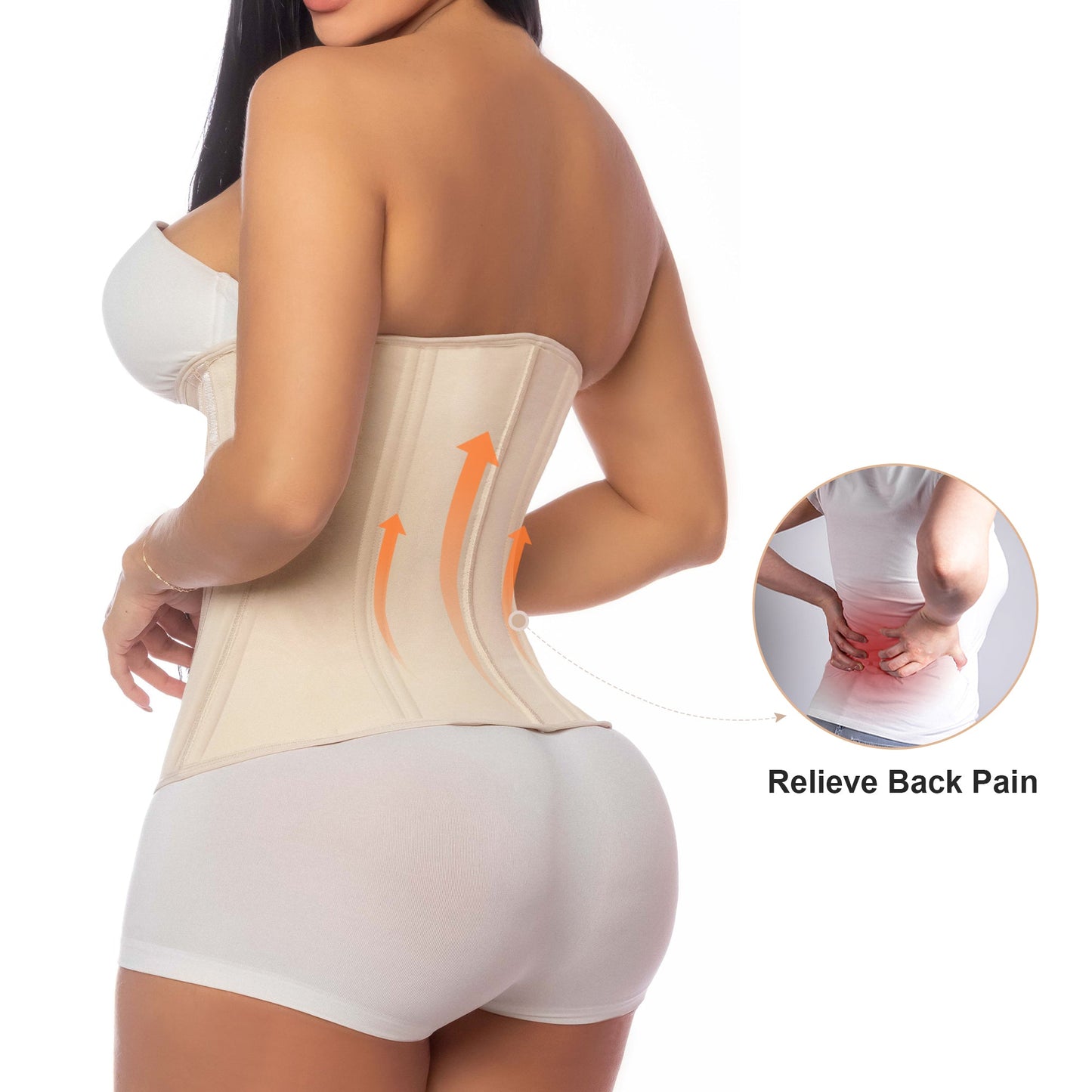 SHAPEDY 15 Steel Bones Waist Trainer for Workout & Hourglass Shaping