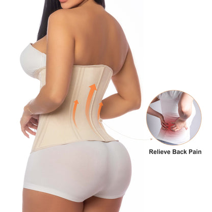 SHAPEDY 15 Steel Bones Waist Trainer for Workout & Hourglass Shaping