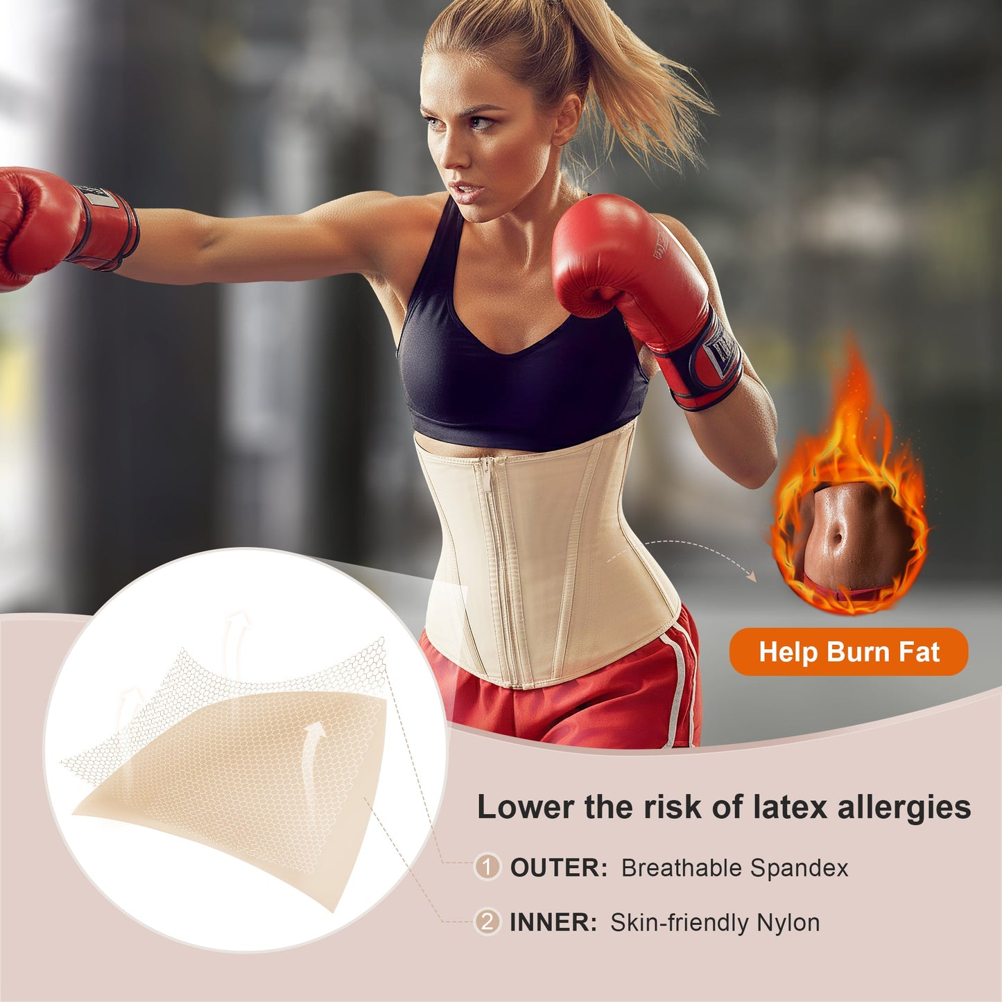 SHAPEDY 15 Steel Bones Waist Trainer for Workout & Hourglass Shaping