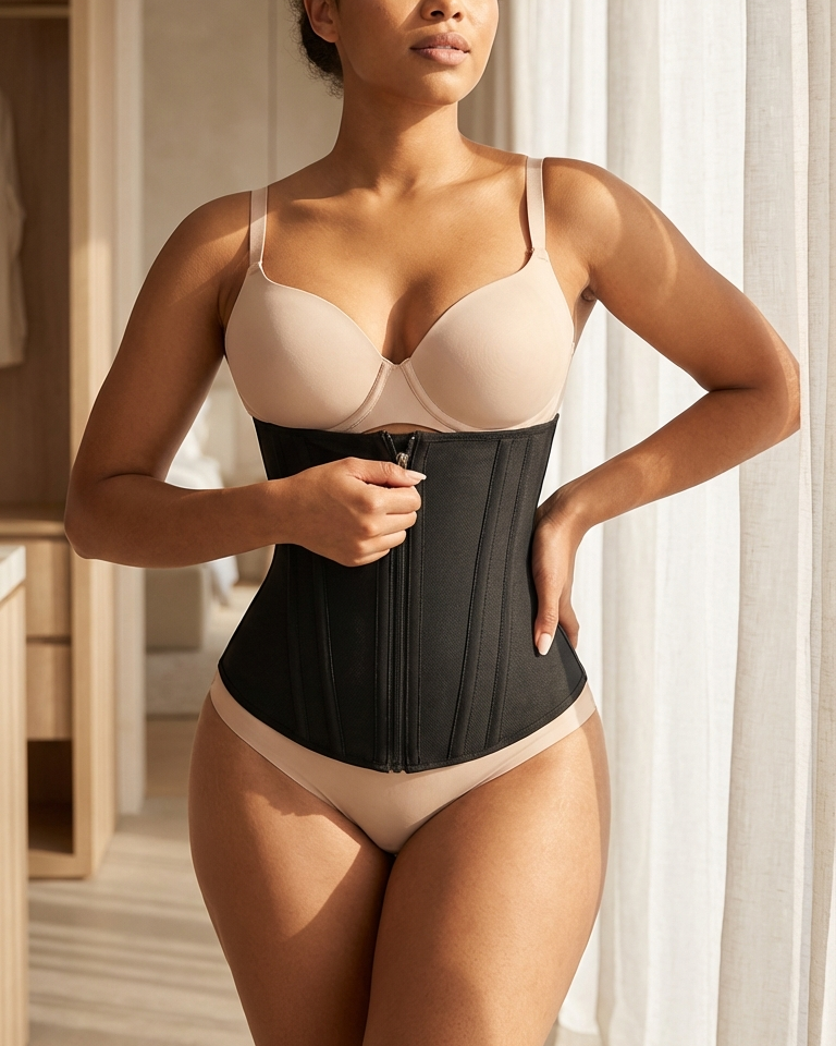 SHAPEDY 15 Steel Bones Waist Trainer for Workout & Hourglass Shaping