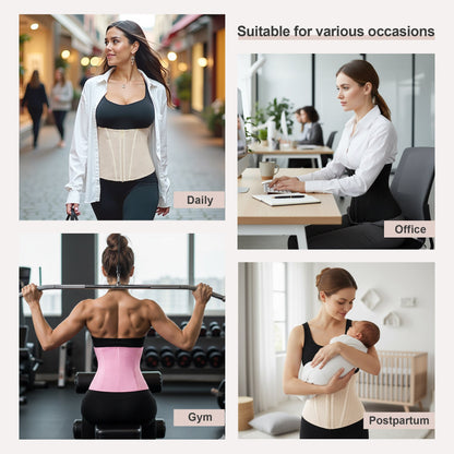 SHAPEDY 15 Steel Bones Waist Trainer for Workout & Hourglass Shaping