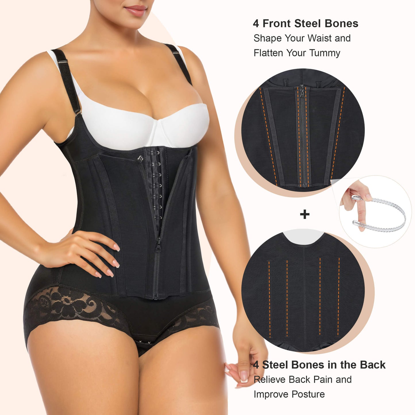 SHAPEDY 8-Steel-Bone Brief-Style Colombian Faja