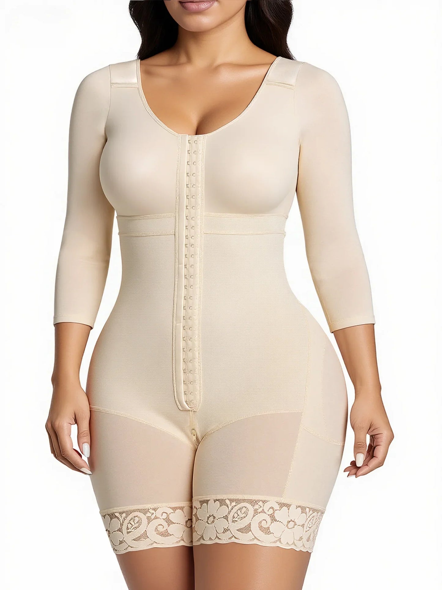 SHAPEDY Post-Surgery Arm Slimming Full Body Faja with Zipper Crotch