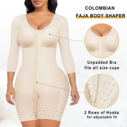 SHAPEDY Post-Surgery Arm Slimming Full Body Faja with Zipper Crotch