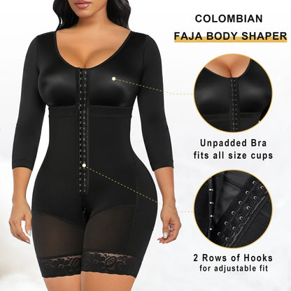 SHAPEDY Post-Surgery Arm Slimming Full Body Faja with Zipper Crotch