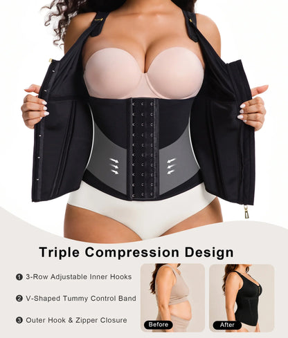 SHAPEDY V-Shape 13-Bone Waist Trainer Top