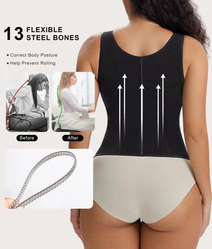 SHAPEDY V-Shape 13-Bone Waist Trainer Top